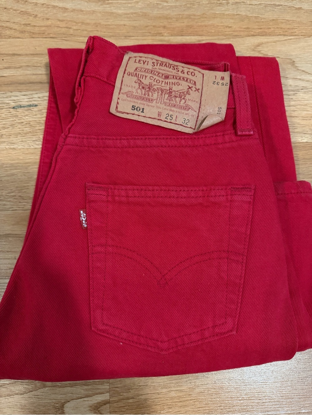 Levi's Men's Straight Jeans in Bright Red